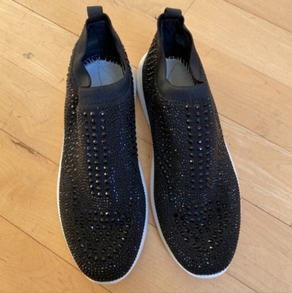 Lauren Lorraine "Carin" Crystal Sneaker Womens Size 9 slip on * missing insole - Picture 4 of 9